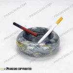 زیرسیگاری گرد کروی سنگ مرمر دودی