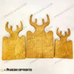 مجموعه تخته سروهای چوبی مربعی مدل گوزن سه سایز