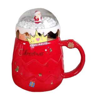 ماگ سرامیکی کریسمس با در حبابی بابانوئل