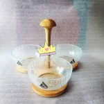 استند کندی سه عددی مثلثی شیشه ای