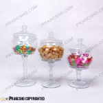 کندی سه سایز کروی پایه بلور ایستاده