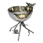 کاسه و آجیل خوری نقره ای طرح کاراکو