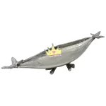 ظرف پذیرایی کشکول طرح برگ قایقی بزرگ نقره ای