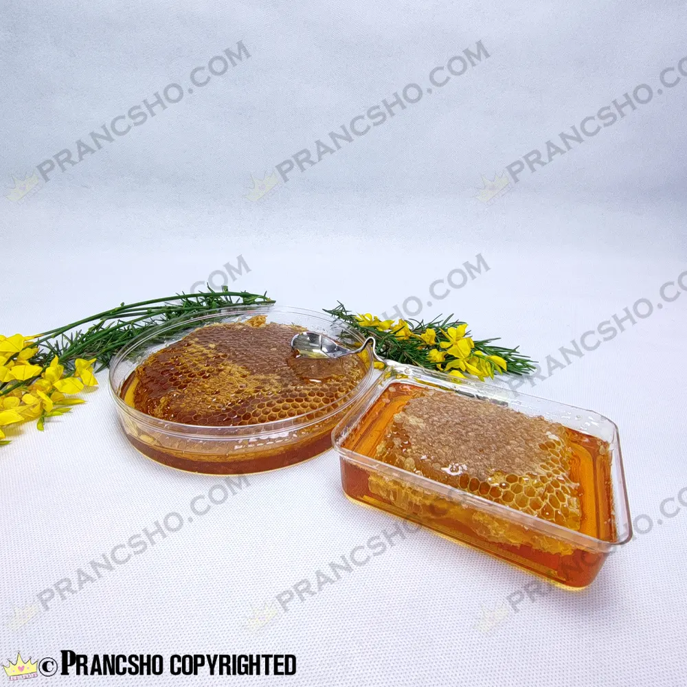 عسل طبیعی موم دار خود بافت طبیعی با موم شهنای