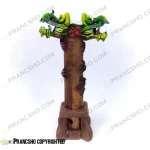 جا عودی بلند پایه چوبی طرح اژدها دو سر