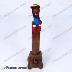 جا عودی بلند پایه چوبی طرح باب مارلی سیگاری