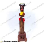 جا عودی بلند پایه چوبی طرح دزد دریایی سیگاری