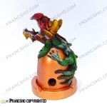 جا عودی کوتاه پایه سفالی طرح اژدها