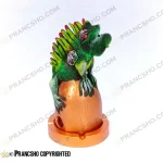 جا عودی کوتاه پایه سفالی طرح ایگوانا