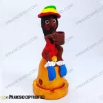 جا عودی کوتاه پایه سفالی طرح باب مارلی پیپ دار