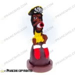 جا عودی کوتاه پایه سفالی طرح دزد دریایی سیگاری