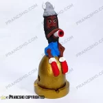 جا عودی کوتاه پایه سفالی طرح وایکینگ سیگاری