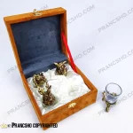 ست هدیه شات حیوانات طلایی 4 عددی با جعبه کادویی مخمل سنتی