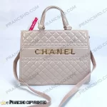 کیف زنانه دستی شنل بزرگ کرم پنککی HIGH COPY های کپی