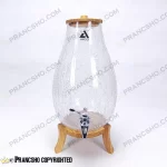 کلمن شیشه ای خمره‌ای طرح اریکا شیشه الماسی ترک دار