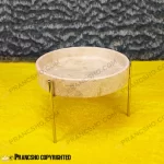 آجیل خوری بزرگ سنگی پایه میخی نقره‌ای سنگ پارادایس نسکافه‌ای