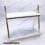 استند سنگی دو طبقه طرح ایفل طلایی سنگ سفید ازنا