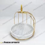 استند سنگی لبه دار قفس و پروانه پروانه یک طبقه طلایی سنگ سفید ازنا