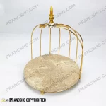 استند سنگی قفس و پروانه پروانه یک طبقه طلایی سنگ پارادایس نسکافه‌ای