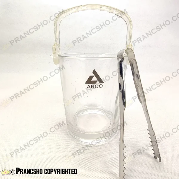 یخدان (جایخی) شیشه‌ای دسته‌دار بیوتی آرکو با انبر فلزی