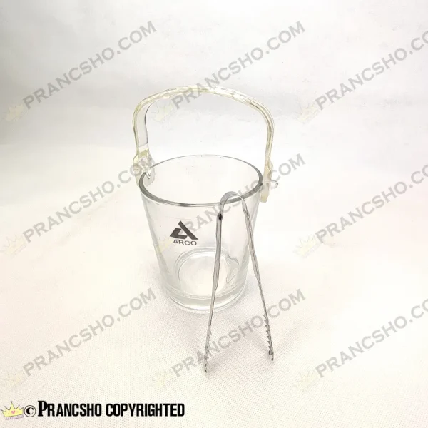 یخدان (جایخی) شیشه‌ای دسته‌دار بیوتی آرکو با انبر فلزی