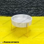 شکلات خوری بزرگ سنگی پایه میخی طلایی سنگ سفید ازنا