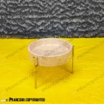 شکلات خوری بزرگ سنگی پایه میخی نقره‌ای سنگ پارادایس نسکافه‌ای