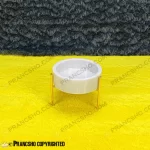 شکلات خوری متوسط سنگی پایه میخی طلایی سنگ سفید ازنا