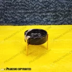 شکلات خوری متوسط سنگی پایه میخی طلایی سنگ مشکی خط سفید