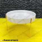 میوه خوری سنگی پایه میخی طلایی سنگ سفید ازنا