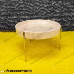 میوه خوری سنگی پایه میخی نقره‌ای سنگ پارادایس نسکافه‌ای