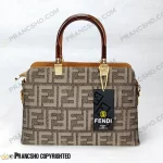 کیف زنانه بزرگ دسته شیشه ای طرح فندی FENDI خاکستری بزرگ های‌کپی (High Copy)
