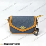 کیف پاسپورتی طرح کوچ (COACH) طوسی دوردوزی قهوه ای