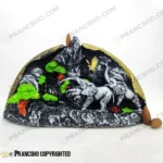 جا عودی آبشاری بزرگ طرح تابلو حیوانات و طبیعت