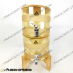 کلمن شیشه ای دو طبقه استوانه ای شیشه شامپاینی مات طرح مایورکات