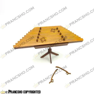 دکوری ساز سنتور چوبی ایستاده با پایه و مضراب