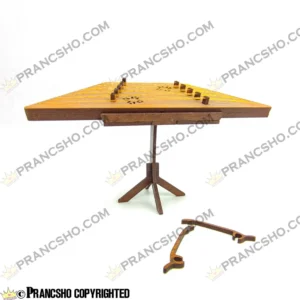 دکوری ساز سنتور چوبی ایستاده با پایه و مضراب