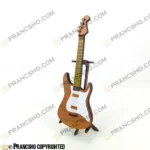 دکوری ساز گیتار الکتریک چوبی ایستاده با پایه