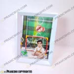 قاب عکس فانتزی سفید طرح شیار دار متوسط (4 سایز)