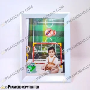 قاب عکس فانتزی سفید طرح شیار دار متوسط (4 سایز)