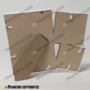 قاب عکس فانتزی طرح خانواده موب رنگ سفید سه‌خانه