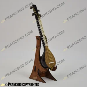 سه‌تار چوبی دکوری کوچک با استند چوبی طرح هخامنش