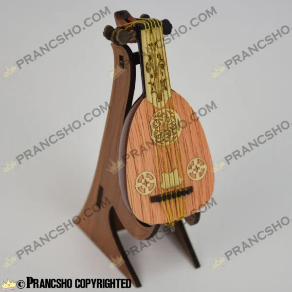 دکوری ساز عود چوبی ایستاده با استند چوبی طرح هخامنش